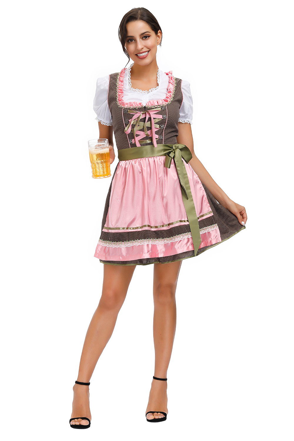 Plus Size Womens German Dirndl Dress Oktoberfest Costumes